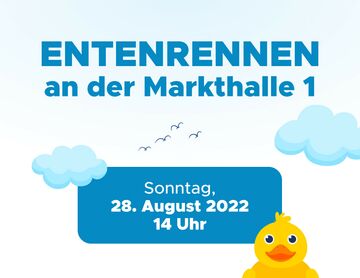Zieleinlauf beim Chemnitzer Entenrennen