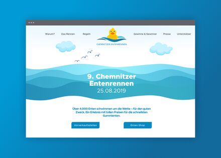Ansicht der neuen Webseite